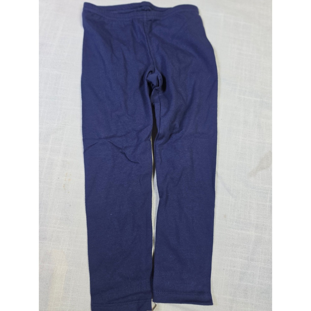 Hanes Kids Leggings Navy Blue Cotton Stretch Pants OK4113 XS